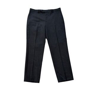 Ballin Mens 38x31 Charcoal Gray Super 120s 100% Wool Comfort-EZE Dress Pants